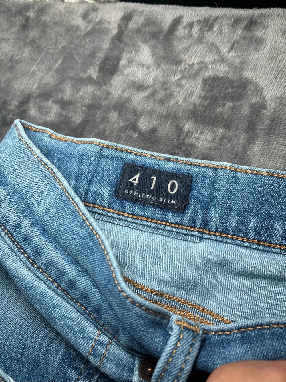 Lucky Brand 410 Athletic Slim Jeans Mens 38x34 Blue Medium Wash Stretch Denim